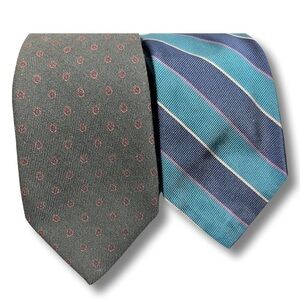 Robert Talbott Lot of 2 Wool and silk ties